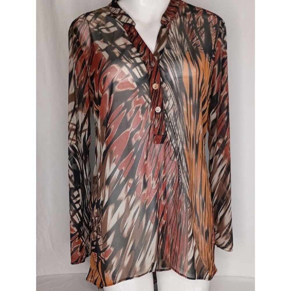 Women's Size M Sheer Butterfly Blouse Fairy Gremlincore USA